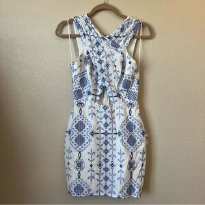 Dress the Population Size S Embroidered Mini Dress NWT